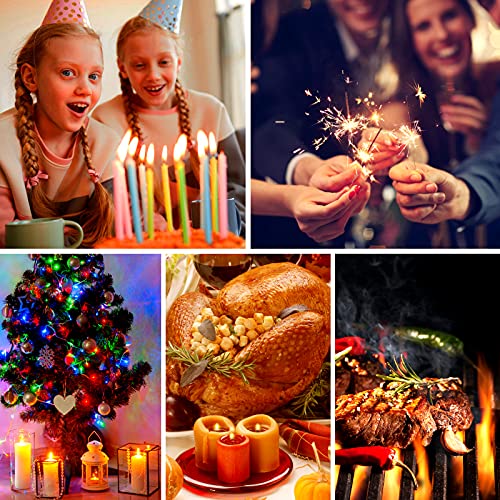 Image of Electric Candle Lighter Valentine's Day Gifts for Women Mom Men Wife USB Arc Rechargeable Windproof Lighter for Candle BBQ Birthday Housewarming Gift Idals (Rose Gold)