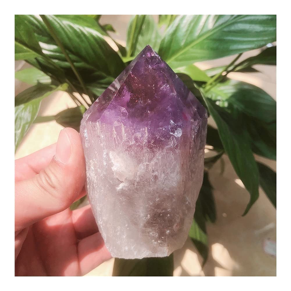 Kristall Geschenk Collectionn Naturkristall Quarz Amethyst Säule Turm Punkt Reiki Stein Zimmer Home Office Aquarium Dekoration Zubehör Edelstein Home CrystalMeditationsgeschenk Raumdekoration (Size :