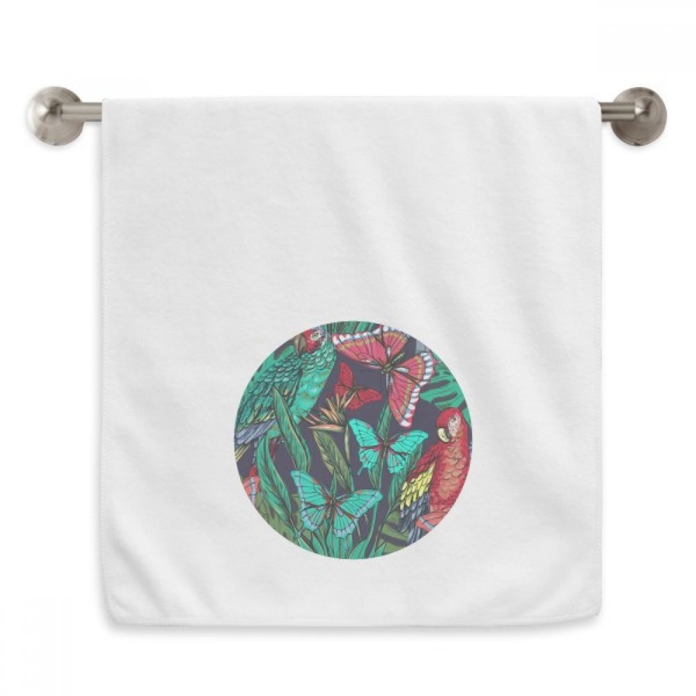 Serviette moelleuse oiseau papillon feuille pour essuie-mains et visage