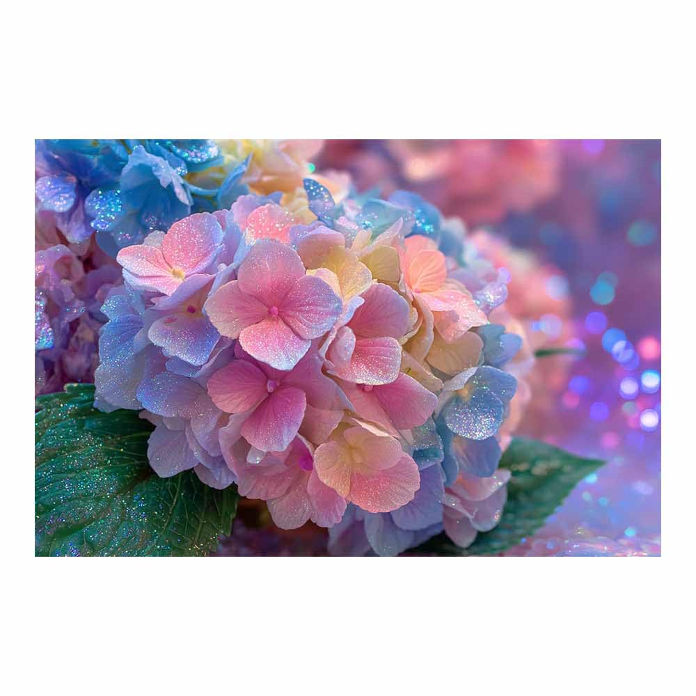 ZAMAEIU Natural Scenery Painting Shimmering Cluster Pictures Artwork, Contemporary Wall Art Large Size, Room Aesthetic Home Decor,Living Room,Bedroom(pink)-60x90cm Unframed