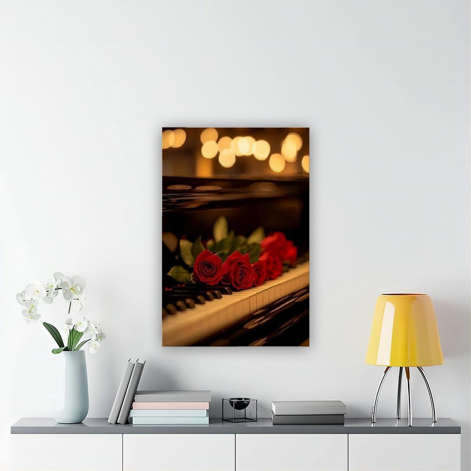 Elegante decorazione per sala musicale, poster in tela, decorazione per camera da letto, ufficio, stanza, regalo, 40,6 cm L x 61 cm W