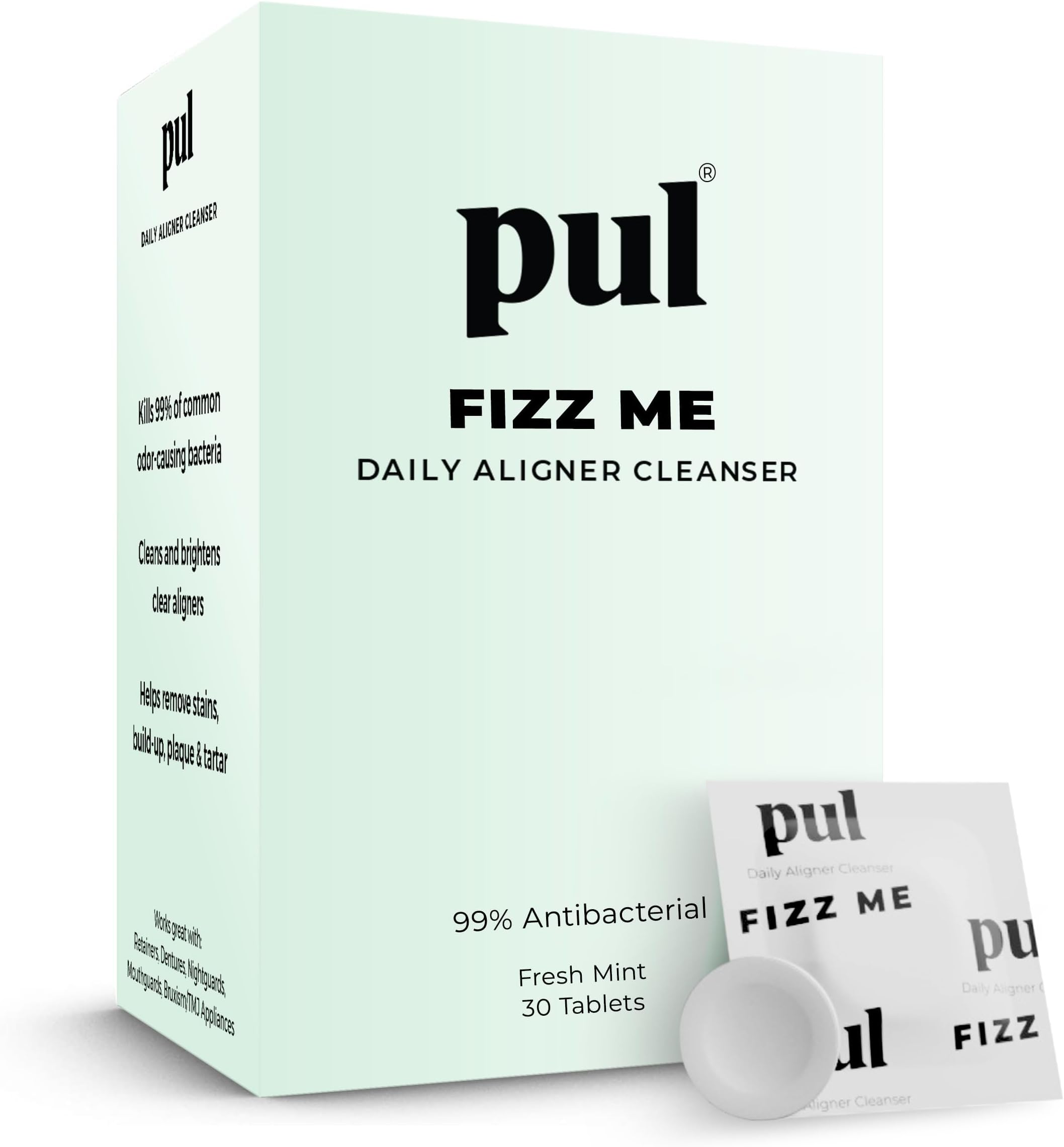PUL Daily Aligner Cleanser Retainer Cleaner Tablets (30 Pack)