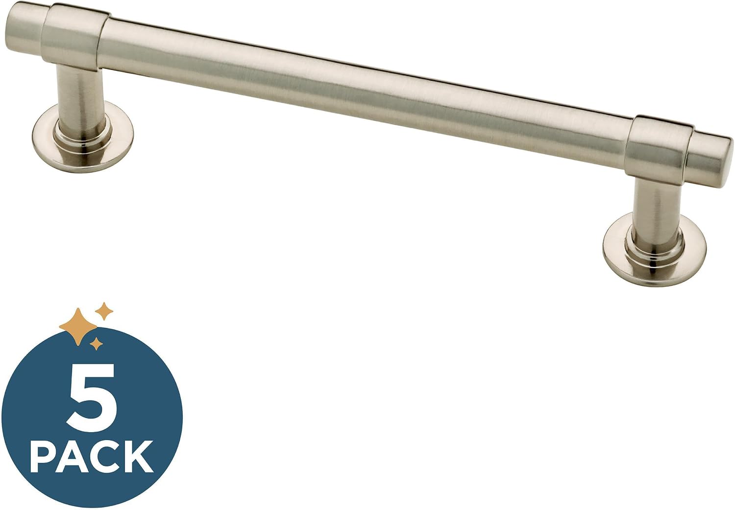 Franklin Brass Francisco (5-Pack) Cabinet Handles 4" Hole Center Pulls | Satin Nickel Hardware Kitchen Door, Drawers, Dressers, Furniture P29617Z-SNA-B