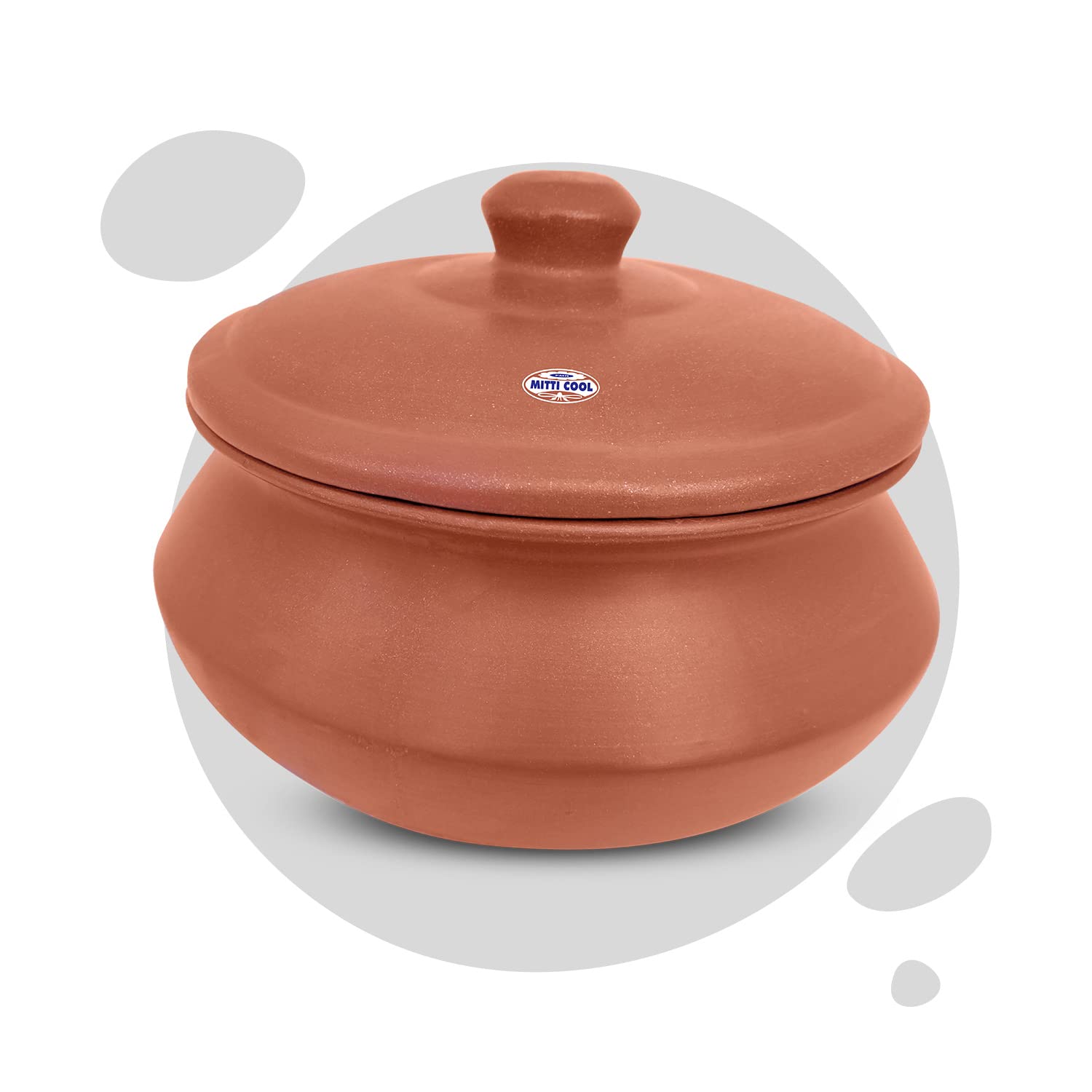 Handmade Earthen Clay Biryani Pot with lid (2 Ltr)