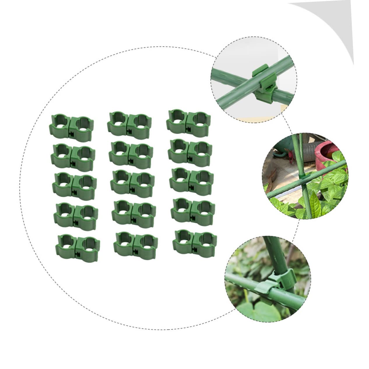 TOYANDONA 3 Sätze Pflanzenverbindungsclips Verstellbare Klammern Für Pflanzenstützen Robuste Und Langlebige Verbinder Für Pflanzenrankhilfen Zu Bedienen Für Gartenarbeiten 50 Stück * 3