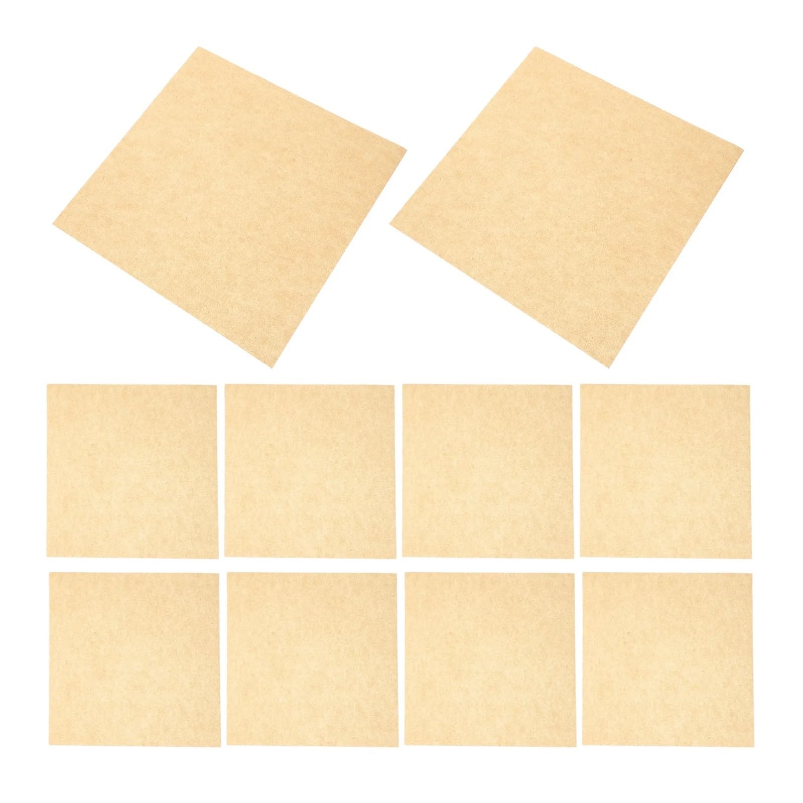 500 papel, absorción de aceite calidad alimentaria for Pizza, alas, patatas fritas, envoltura, estera for hornear, elementos esenciales cocina(20X20X0.1CM)