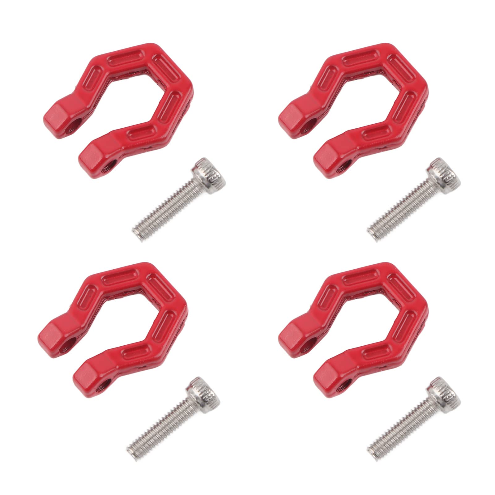 RC Car Trailer Buckle, 4 Pcs Metal Tow Shackle RC Lock Catch Remote Control Car Tow Hook Buckle Replacement Car Accessory Parts