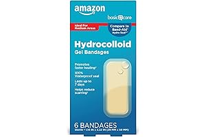 Amazon Basic Care Advanced Fast-Healing Hydrocolloid Wound Healing Bandages