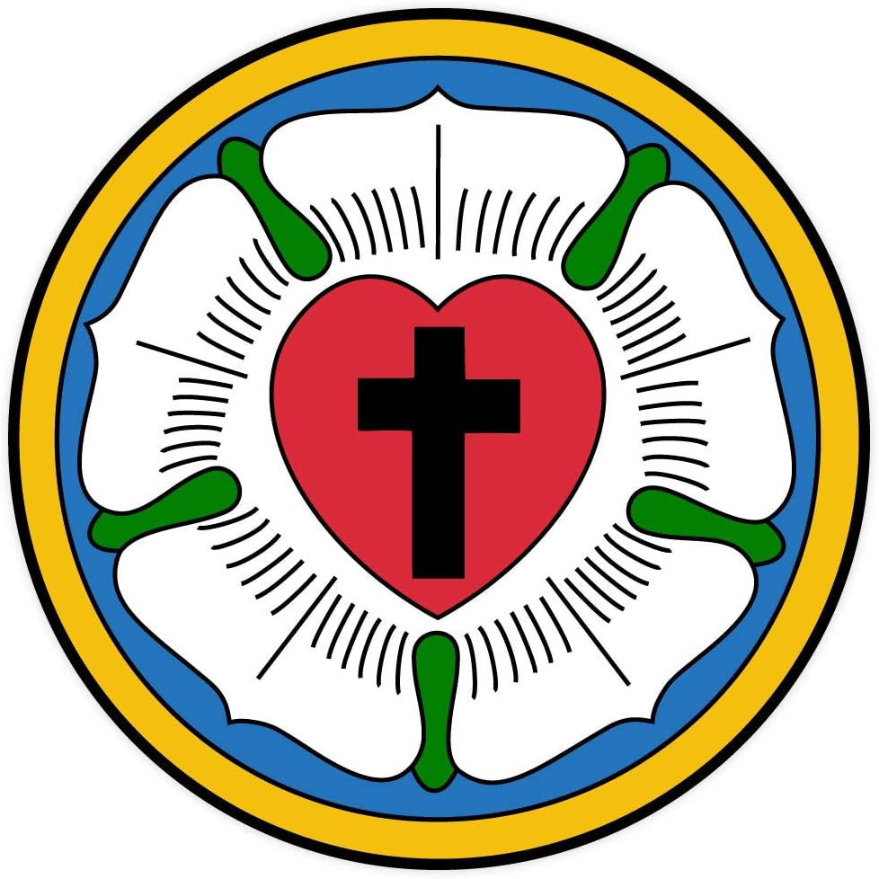 Luther rose theology sticker decal 4" x 4"