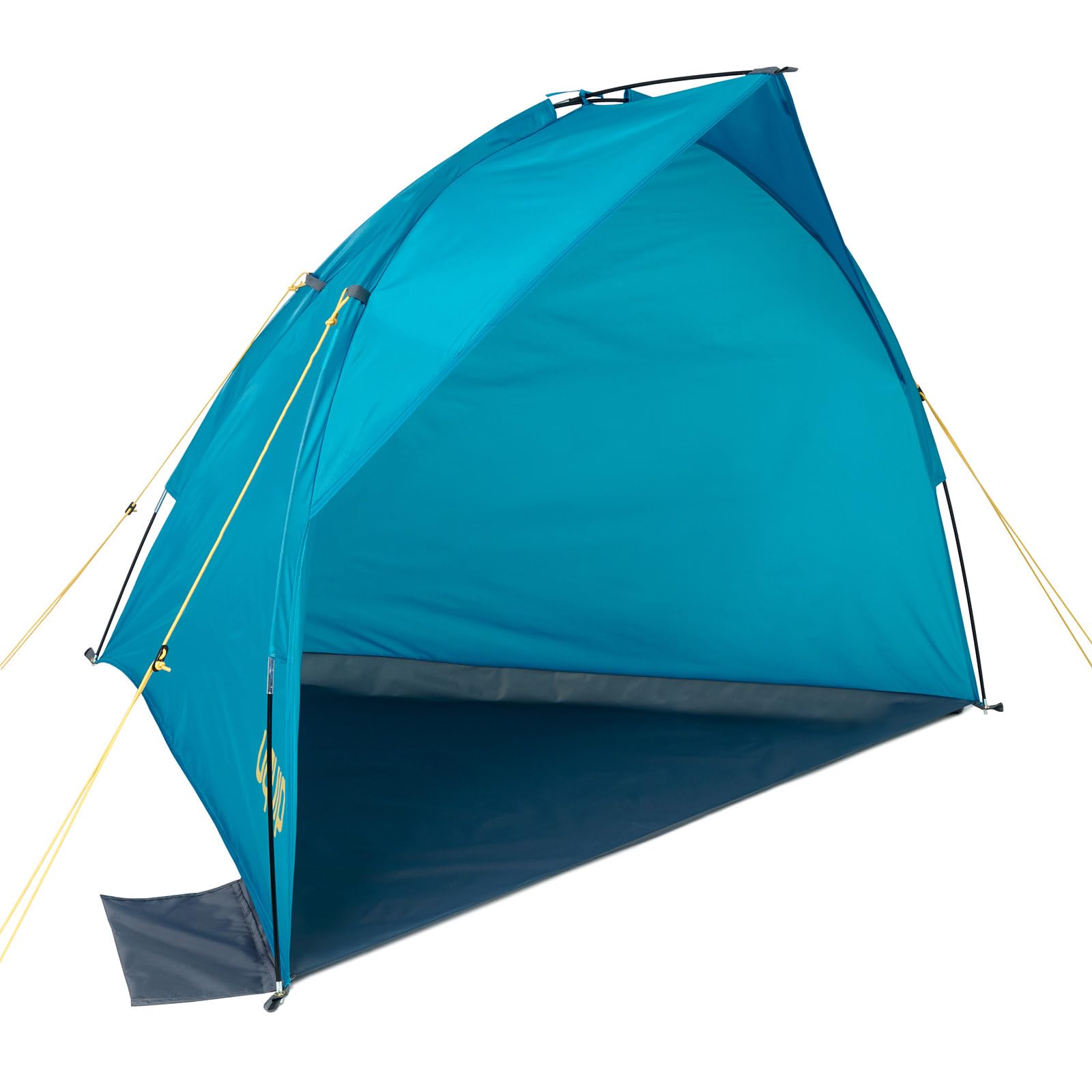 Uquip Shelly Beach Shelter, Petrol, 165 x 140 x 120 cm, UPF 50+ Beach Tent to Protect Against Sun, Wind & Rain, Portable Beach Tent, Ideal for Beach, Camping & Picnic