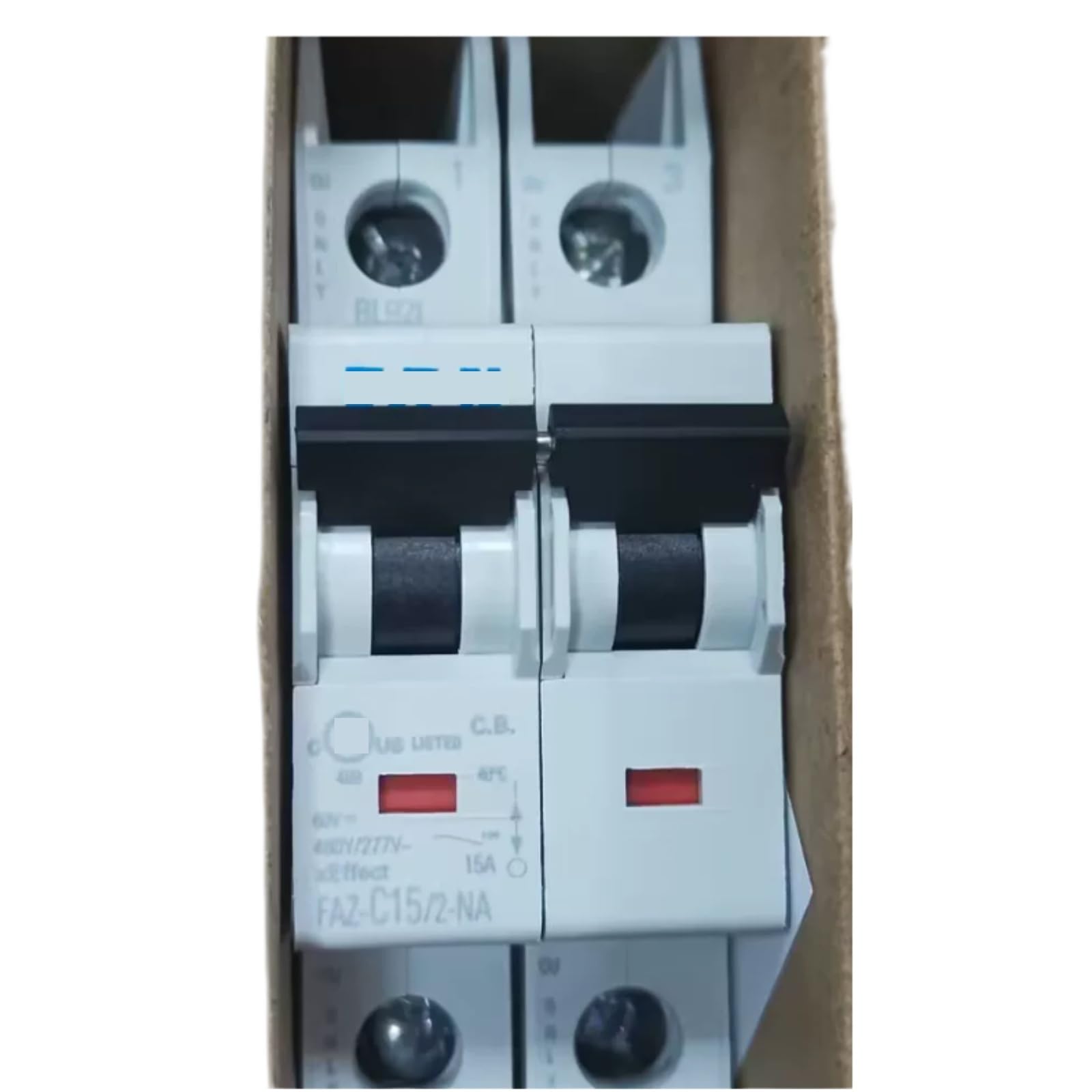 HKEJSJWA Circuit Breaker FAZ-C15/2-NA, 15A 2P Mini Circuit Breaker