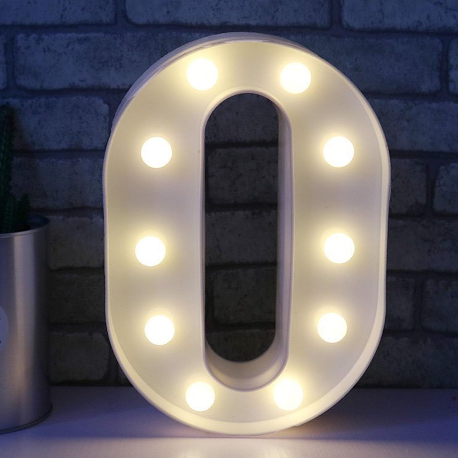 Marquee Letter Lights Sign Warm White LED Light Up Numbers 18th, 30th, 50th Birthday Party for Home Party Wedding Decoration (Color : Letter O, Size : 22.5cm/8.85in)