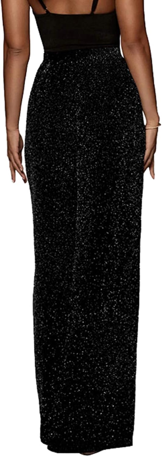 GUOLEZEEV Women High Elastic Waist Wide Leg Palazzo Pants Casual Loose Long Pant Trouser - Image 5