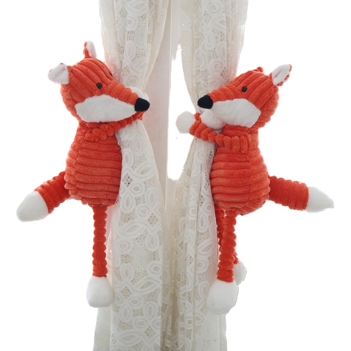 Lot de 2 embrasses en Peluche à Rayures for Chambre d'enfant, Salon, Maison, Bureau(Fox)