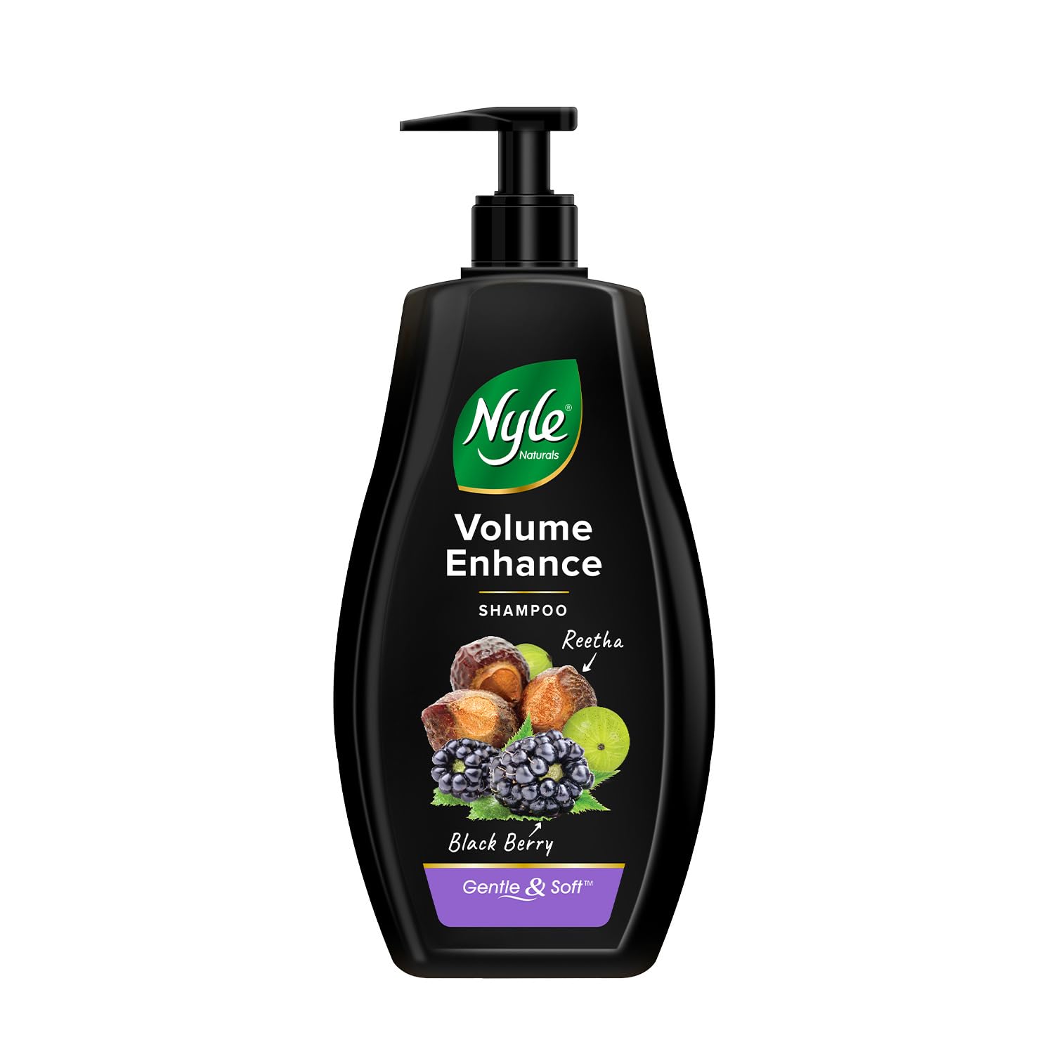 Nyle Naturals Volume Enhance Shampoo 1 L, For Long & Voluminous Hair with Blackberry, Reetha, & Amla | pH Balanced & Paraben Free Gentle & Soft Shampoo For Women & Men-picture-28