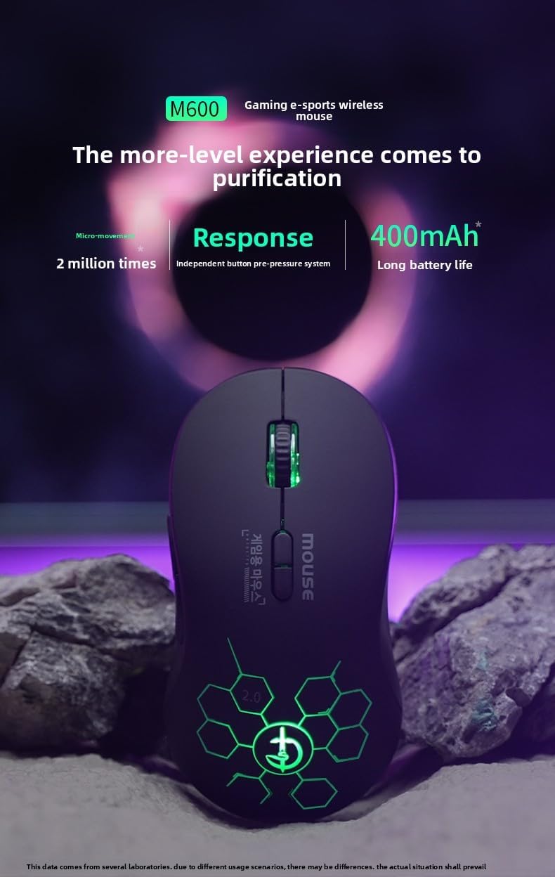 holy sword M600 Three-Mode Wireless Mouse, (Black)