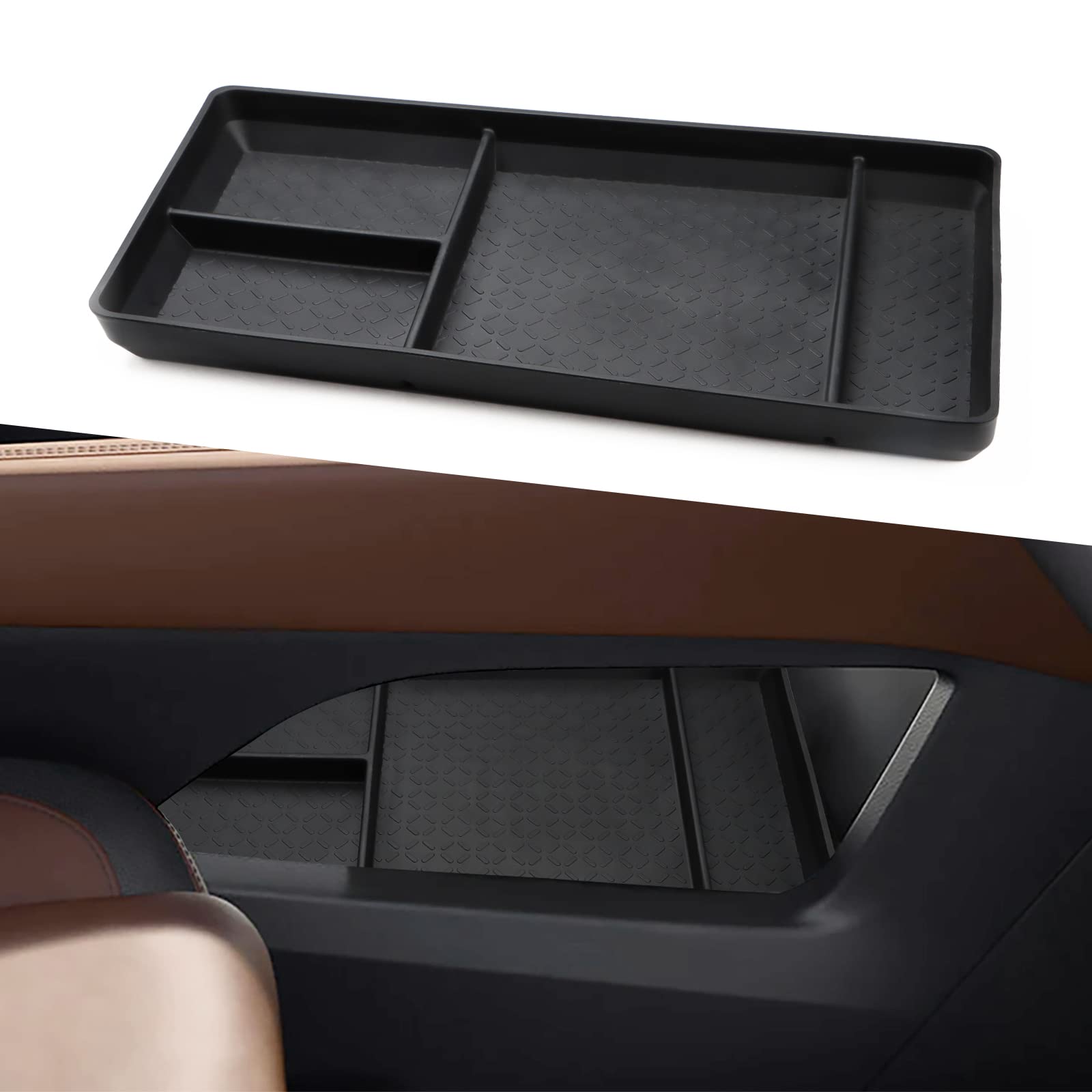MARCHFA Center Console Organizer Tray Compatible for Nissan Pathfinder 2022 2023 Accessories Console Lower Organizer Tray Armrest Lower Secondary Storage Box