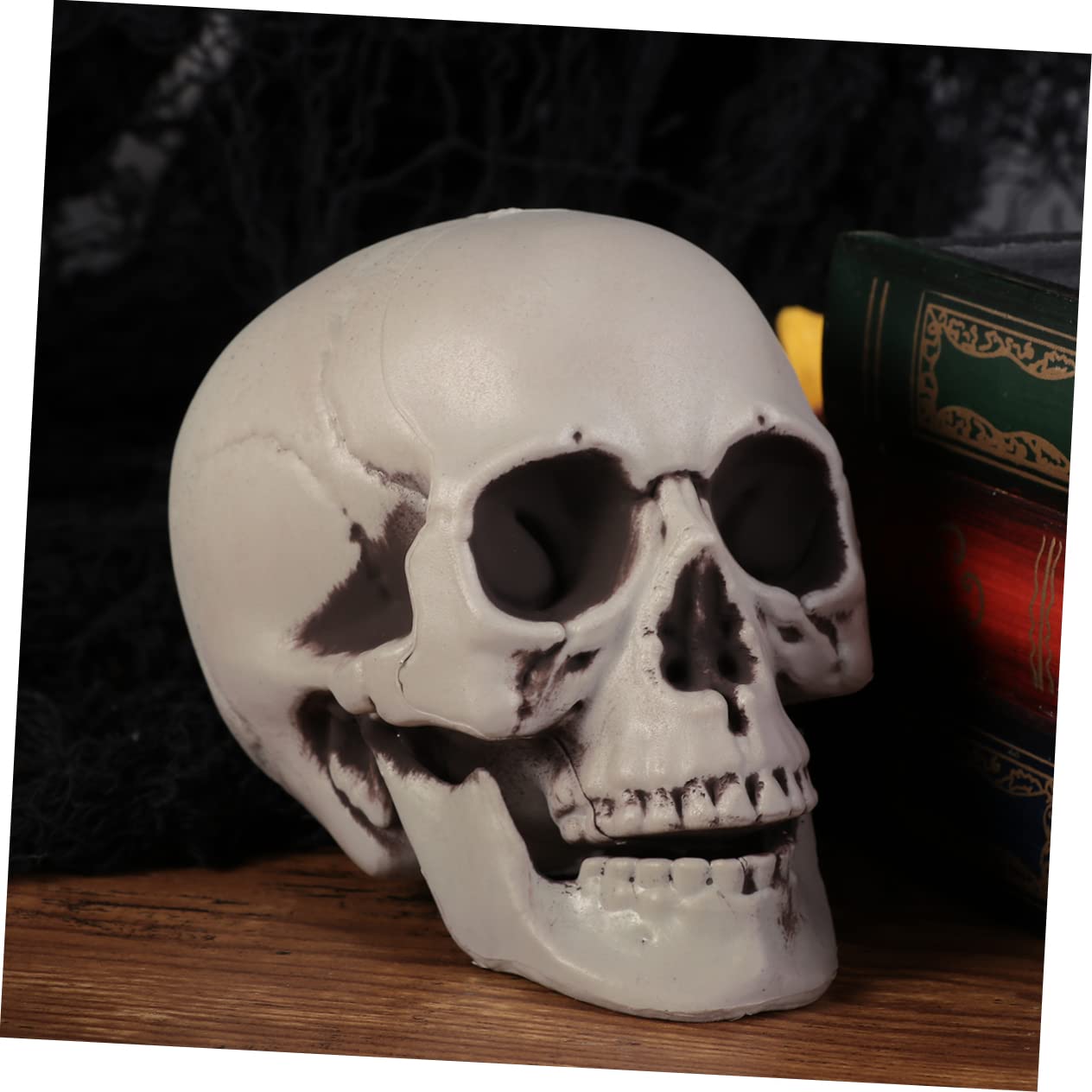 Toyvian 2 Juegos de Esqueletos de Halloween Decoración de Calaveras de Plástico para Halloween Accesorios de Fiesta 4 Piezas