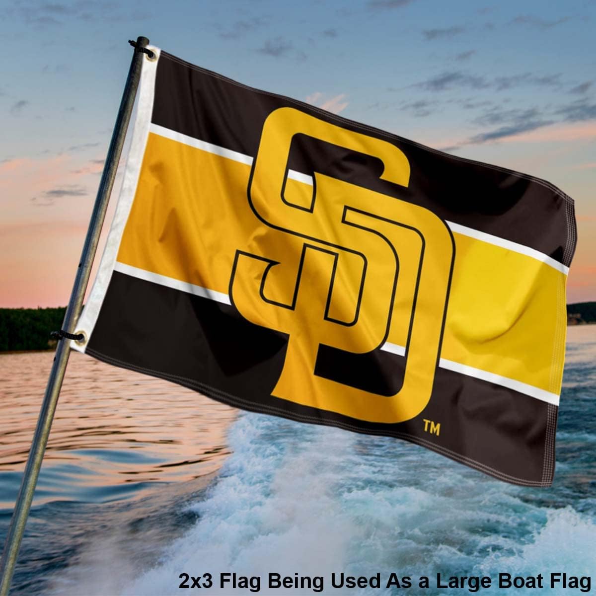 San Diego Padres 2x3 Foot Small Flag - Image 4