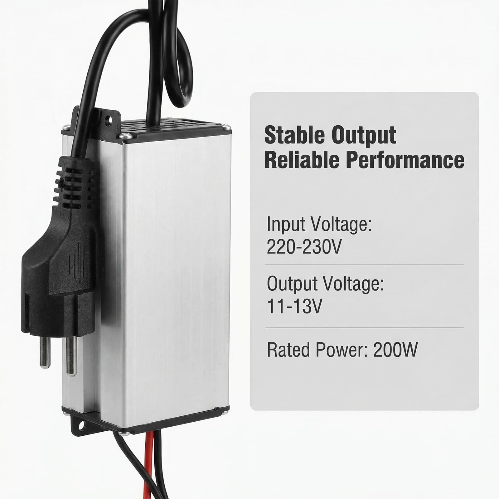 Adaptateur Secteur AC/DC, Convertisseur de Tension 220 V vers 12 V, Transformateur, Convertisseur de Courant, Adaptateur D'alimentation, Chauffages Diesel pour Caravanes Camping-cars et Garages