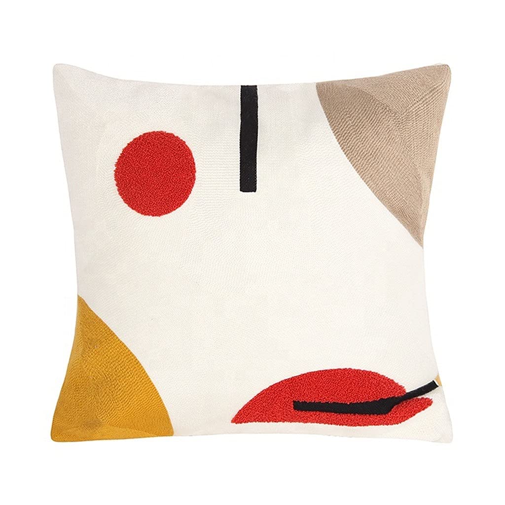Coussin jaune carré 45x45 cm pour décoration de salon moderne