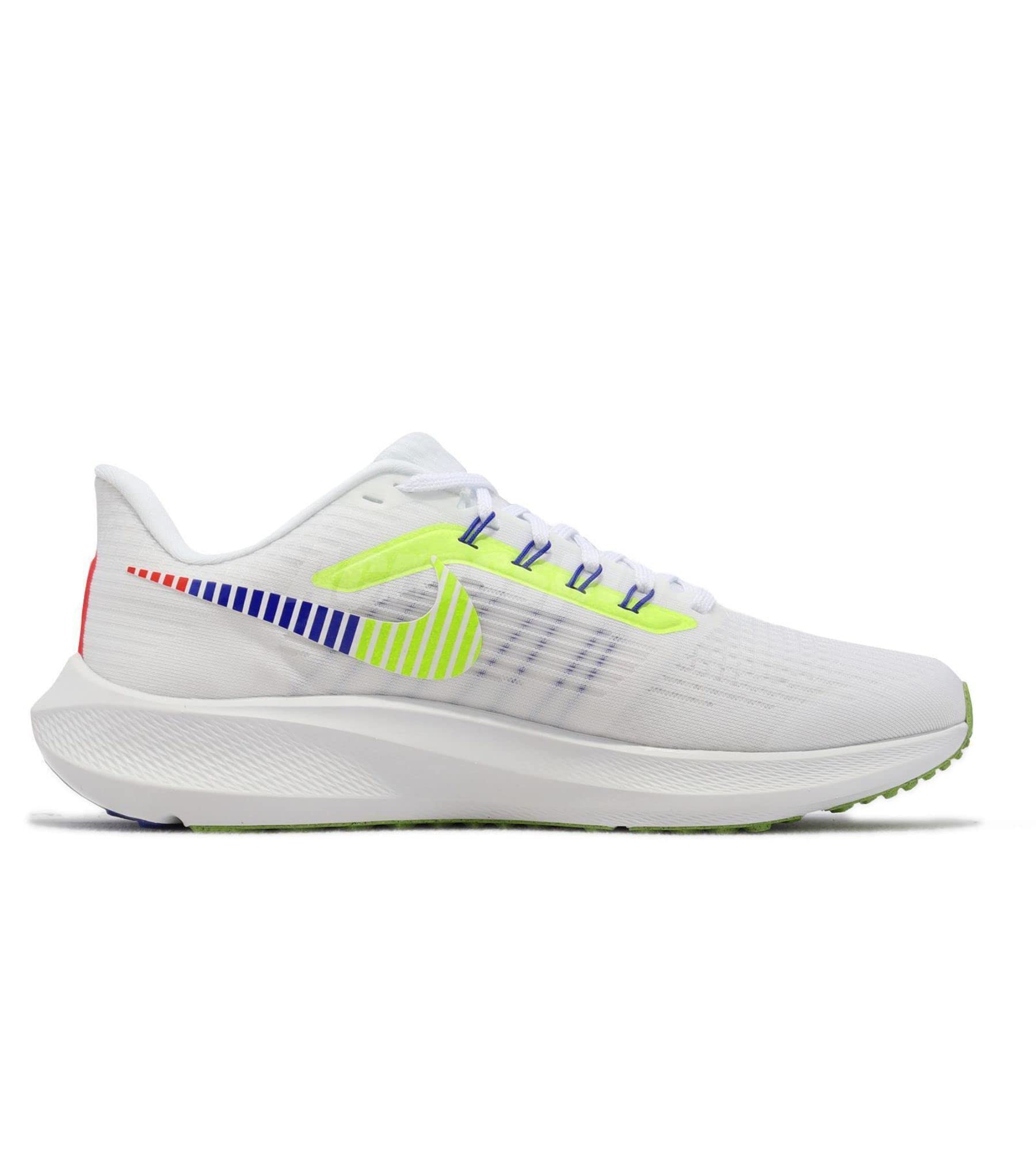 NIKE Air Zoom Pegasus 39 Premium Herren Laufschuhe Sneaker Schuhe DX1627 (White/Black-Summit WHITE-VOLT100)