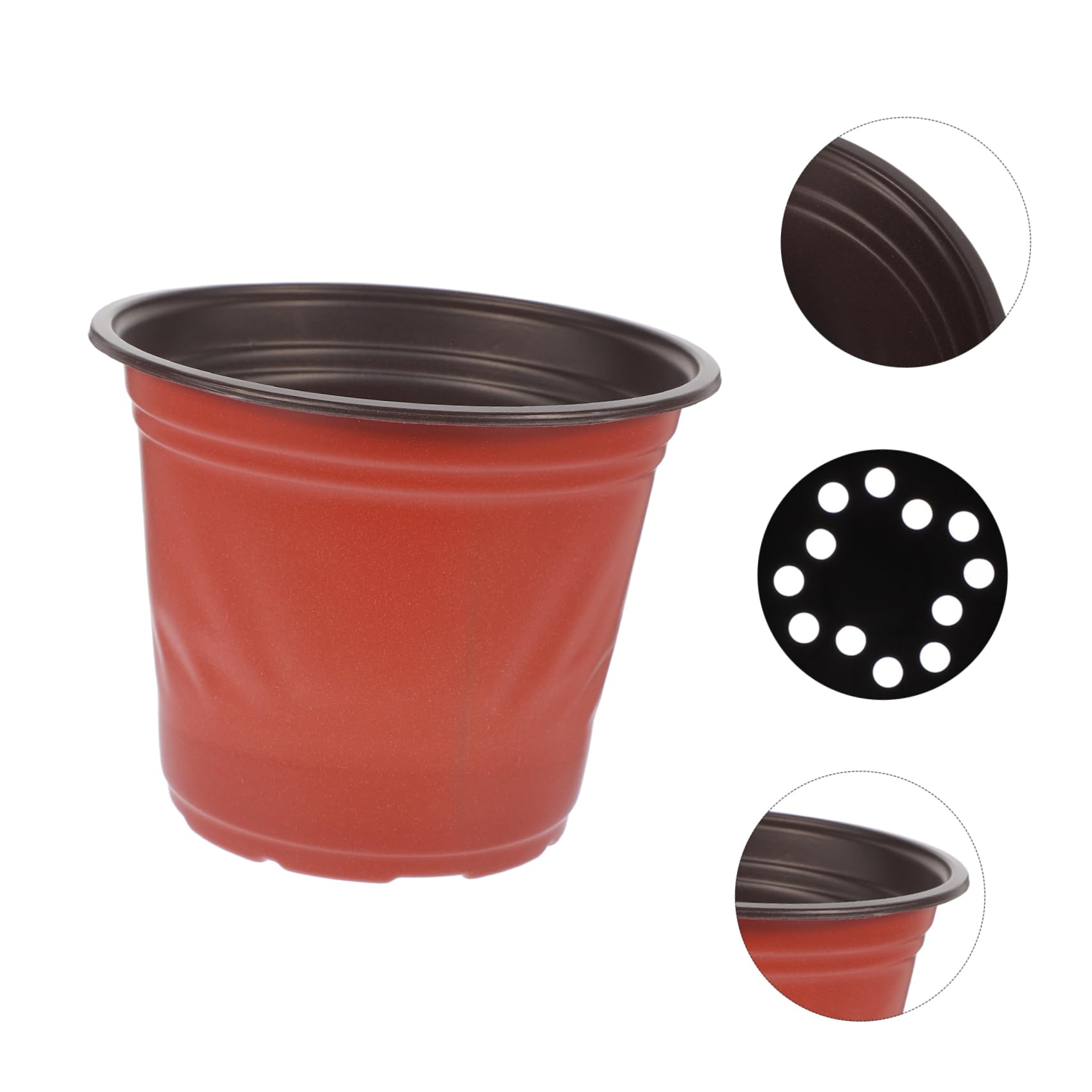 Pots de Fleurs en PP Bicolore 4.65 Pouces Lot de 50 pour Jardinage et Plantes Succulentes Réutilisables