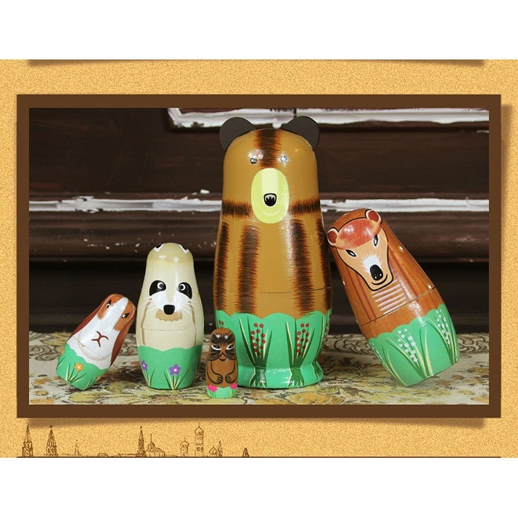 matroschka ​Puppen Russische Nesting Puppen Handgemachte Holz Nistpuppen Russische Matryoshka 5 stücke Verschiedene Muster Geschenk Home Raumdekoration Kreatives Überraschungsgeschenk