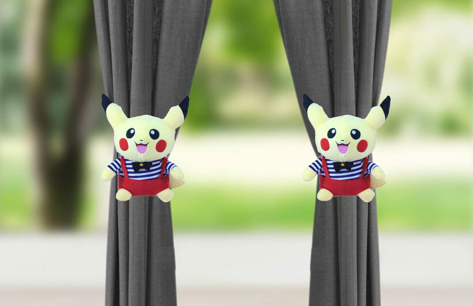 Tickles 2 Pcs Very Cute Baby Teddy Soft Plush Toy Curtain Tiebacks Holder Clip for Children Living Room Decoration Accessories Window Curtain Decorations (Size: 22 cm Color: White & Red) (B09X2ZM8WB) Amazon Price History, Amazon Price Tracker