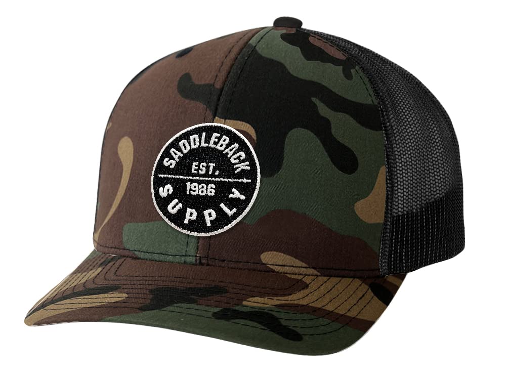 Saddleback Supply Classic Circle Patch Collection - Curved Bill Mesh Snapback Hats