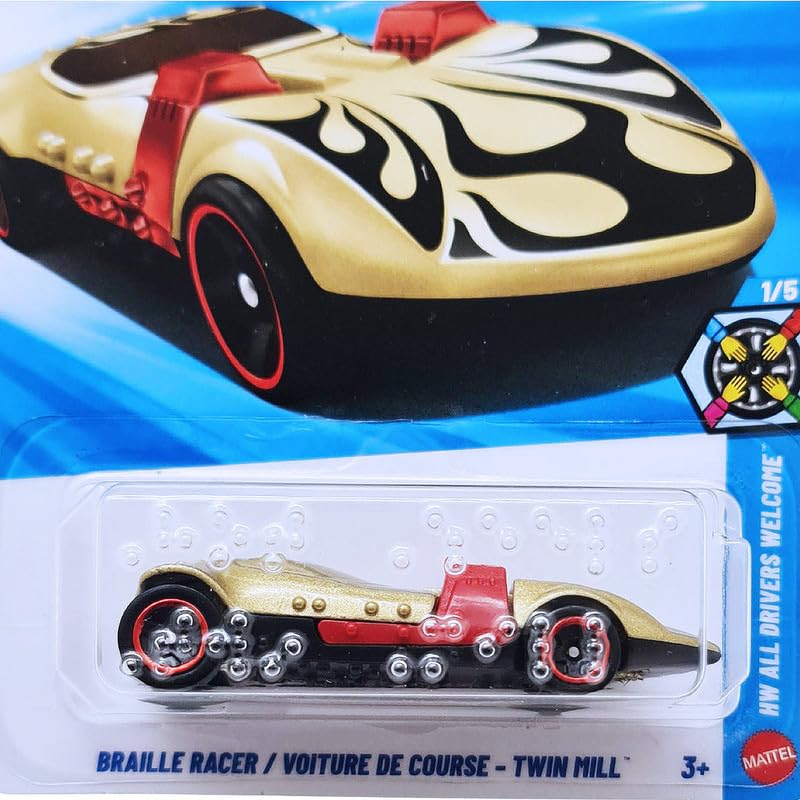 Image of Hot Wheels Braille Racer Twin Mill HW All Driver Welcome Ages 3 and Up 40 /250 (Cream)