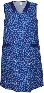 Tablier pour femme sans manches, Tablier de cuisine ou de ménage, Blouse pour femme, 100 % coton