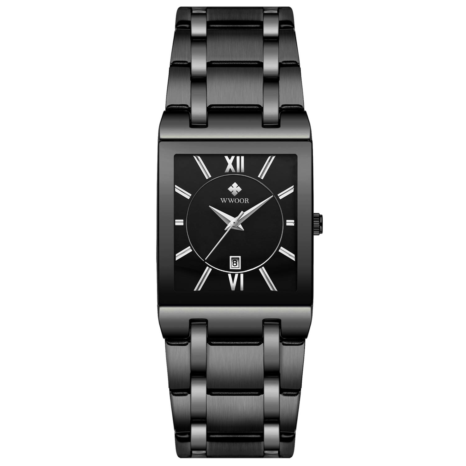 RORIOS Classic Men Watch Analog Quartz Watches Square Dia Stainless Steel Band Business Mens Wristwatch with Date Multifunction Man Watch (B08FJ61DTV) Amazon Price History, Amazon Price Tracker