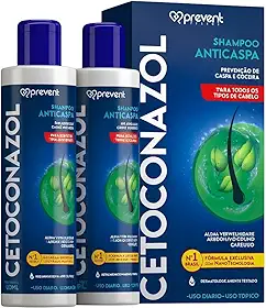 Prevent Pharma Kit 2 Shampoo Cetoconazol Prevenção Anticaspa Coceira Vermelhidão 100ml
