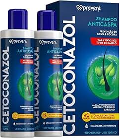 Prevent Pharma Kit 2 Shampoo Cetoconazol Prevenção Anticaspa Coceira Vermelhidão 100ml