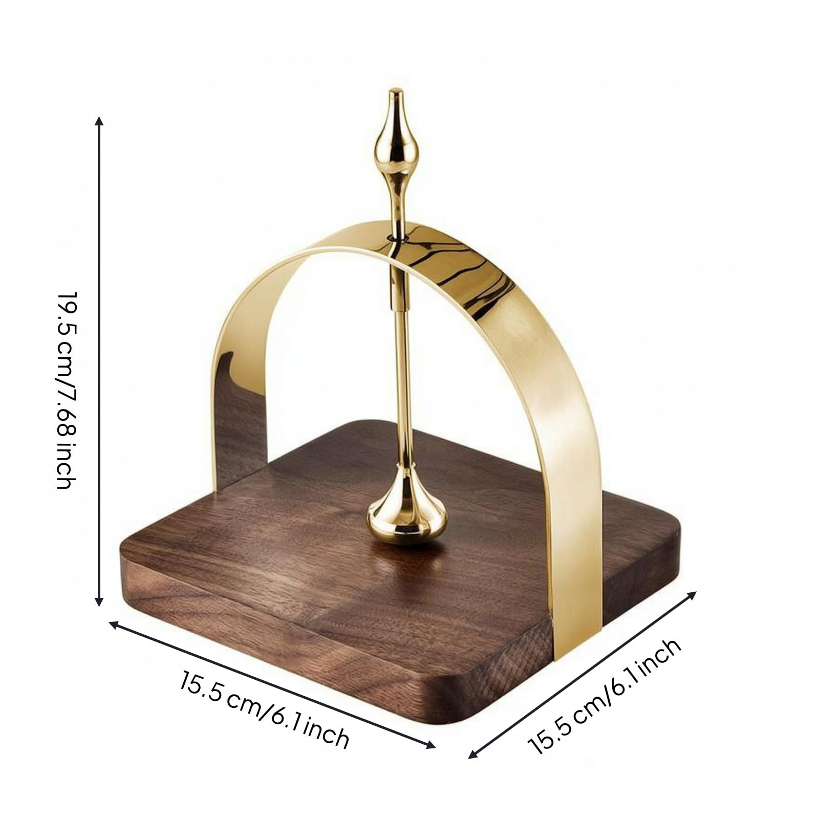 Gralara Porta Pañuelos Acabado Pulido Servilletero Moderno Forma Estable Porta Servilletas Mesa, Dorado, Dorado, 15 15CM