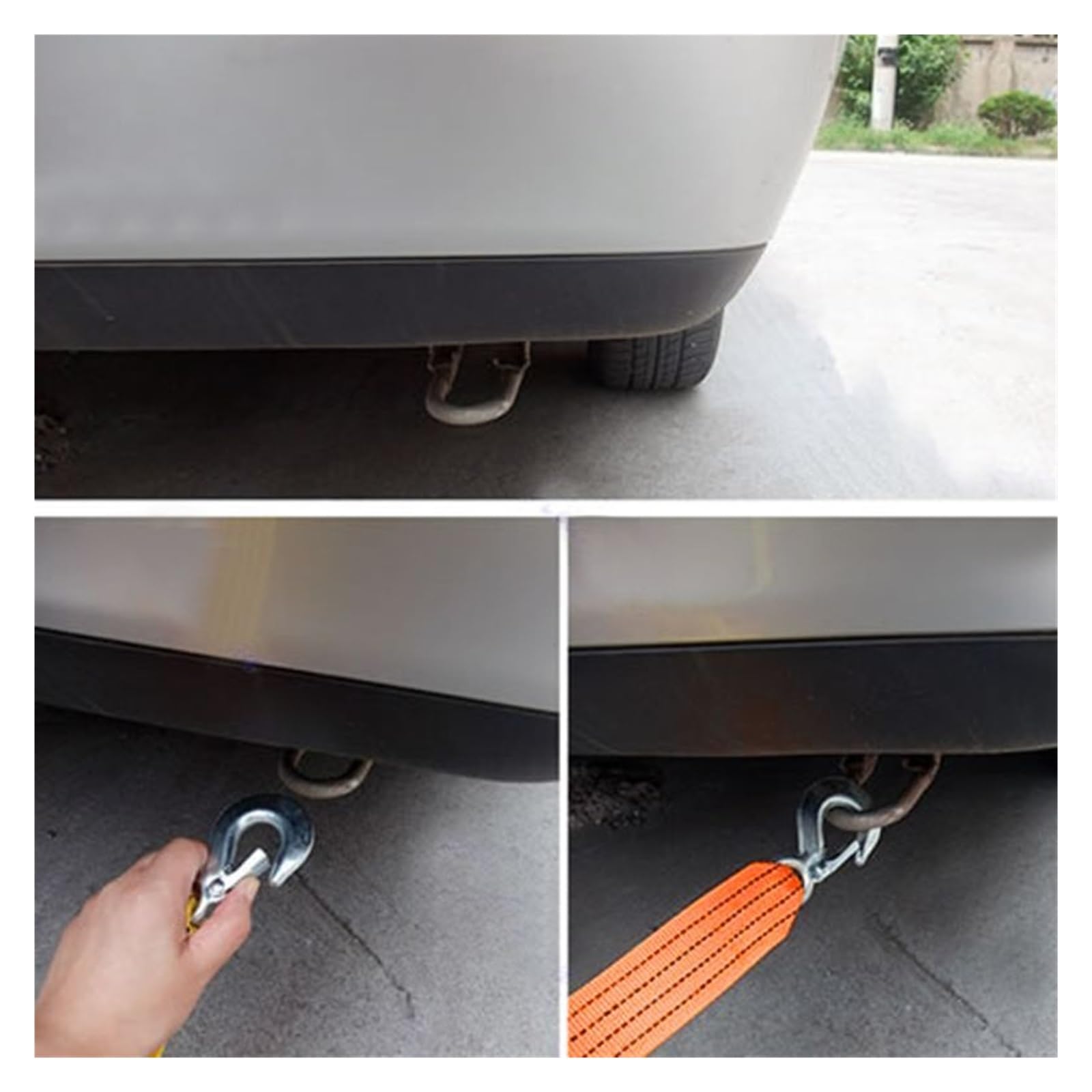 Linka Holownicza Samochodu Heavy Duty Holowanie Ciągnąć Linę 400CM 3 Tonowe Haki Do Paska Van Road Recovery Solidna I Niezawodna