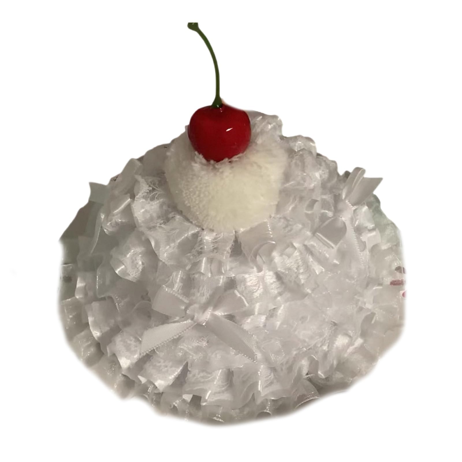 Lovely Lace Fruit Cake Hair Barrette Sweet Headwear Safe For Sensitive Skin Children Birthday Party Festival Accessory Girl Hair Decoration