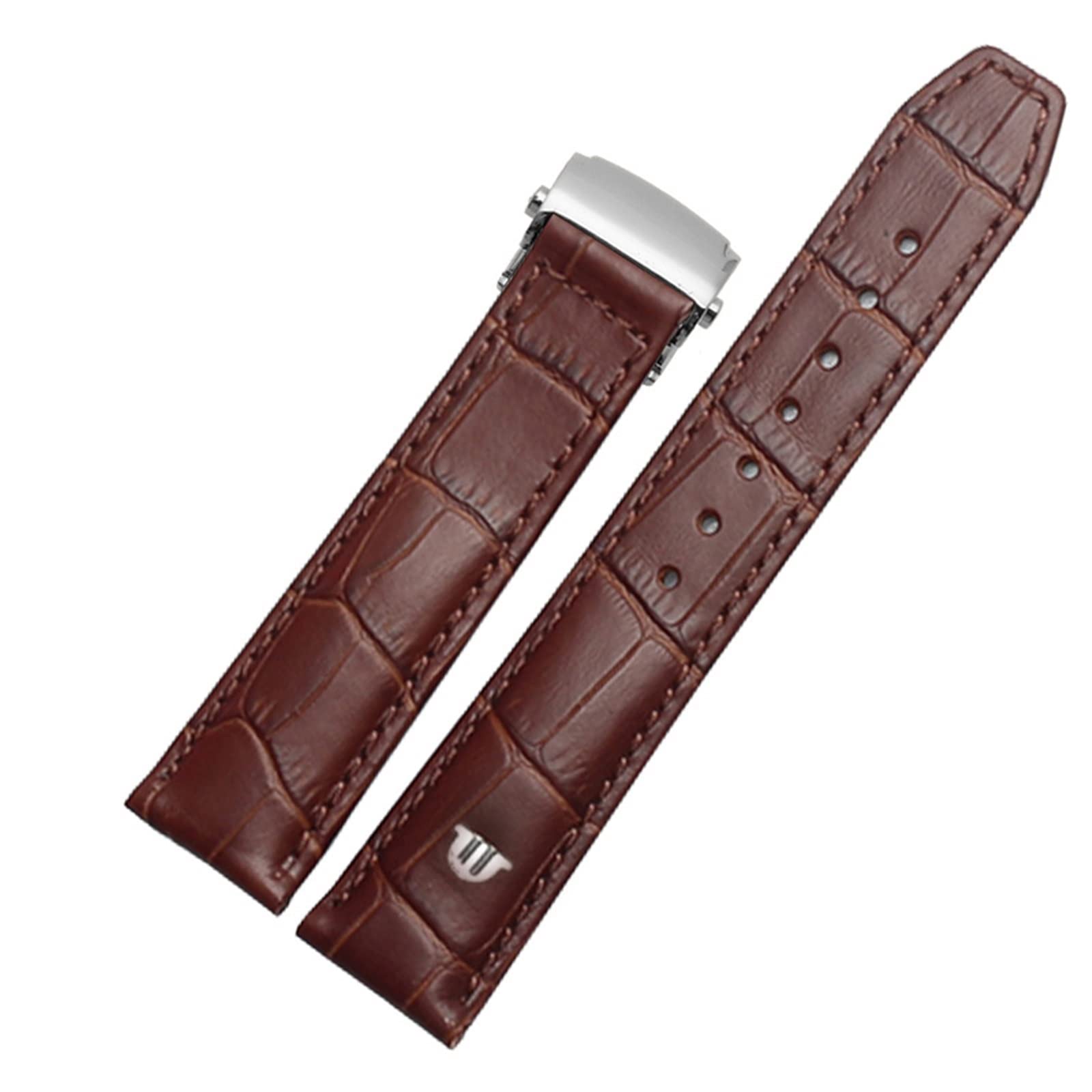 Correa de reloj de cuero genuino, 20mm, 22mm, para correa de reloj MAURICE LACROIX, hebilla plegable, pulsera de cuero de vaca para negocios y ocio