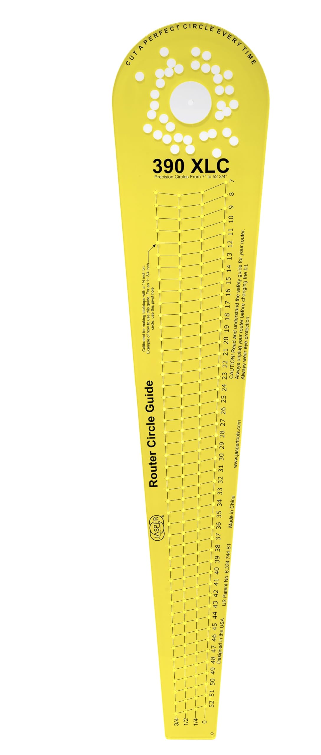 Jasper 390 XLC Router Circle Cutter Jig – Cut 184 Perfect Circles from 7" to 52¾" – Built for Compact, Trim & Cordless Routers – Empower Your Craft with Pro-Grade Precision