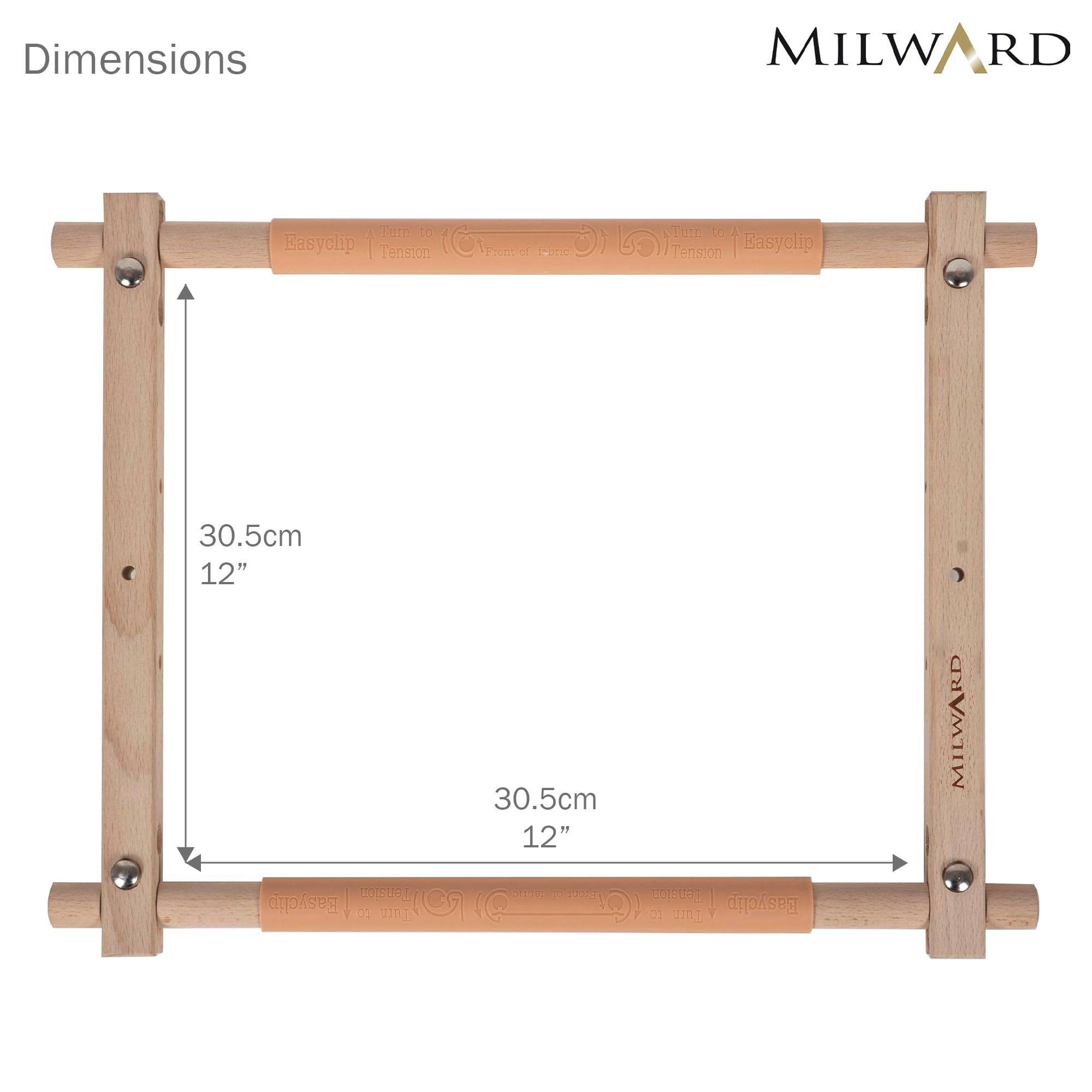 Milward Telaio Rotante Per Ricamo In Legno Di Faggio 53,3x30,5 Cm Con Clip