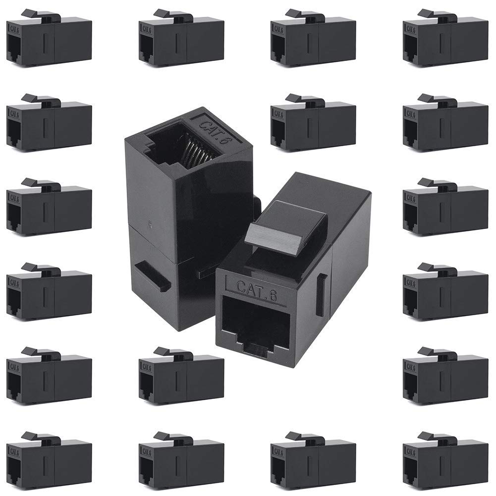 RJ45-Koppler Cat6 Cat 6 Cat 5 Cat5 Cat5e Keystone Jack Netzwerkkabel Kupplungen Extender Adapter Wand Inline Patch Panel Connectors