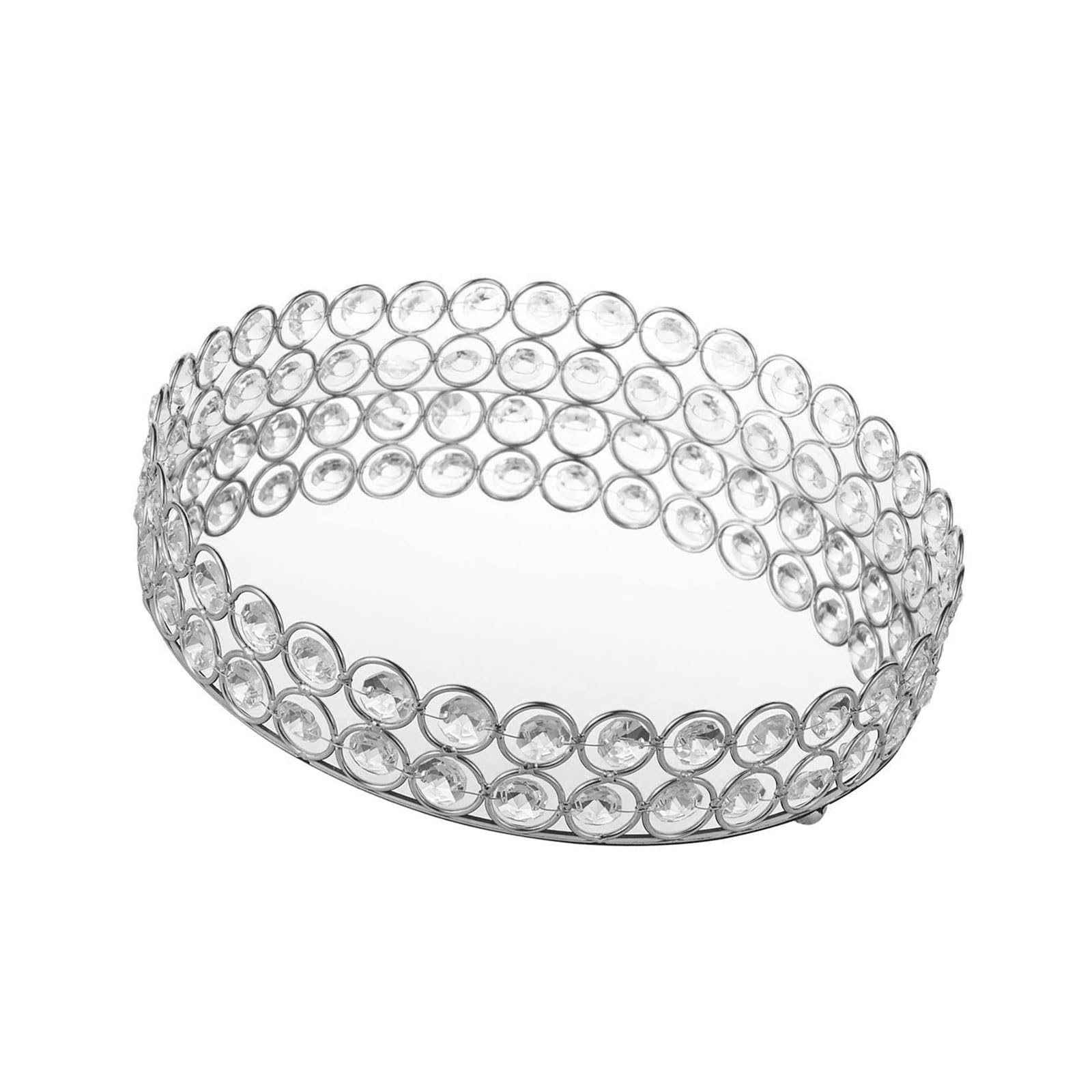 Hsioluted Iron Cosmetic Holder with Ventilation Holes Bathroom Countertop Organiser for Lipsticks Brushes and Skincare Essential Crystal Cosmetic Jewelry Tray