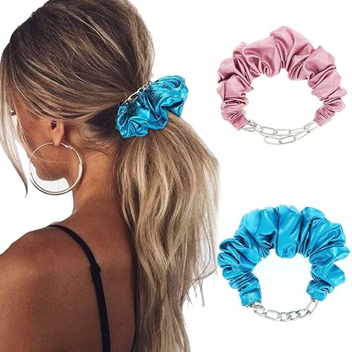 Miniatura 8 de CAKURE Pulsera de ligas para el cabello coleteros de cola de caballo cuerdas elásticas para el cabello cadena de bandas para el cabello accesorios