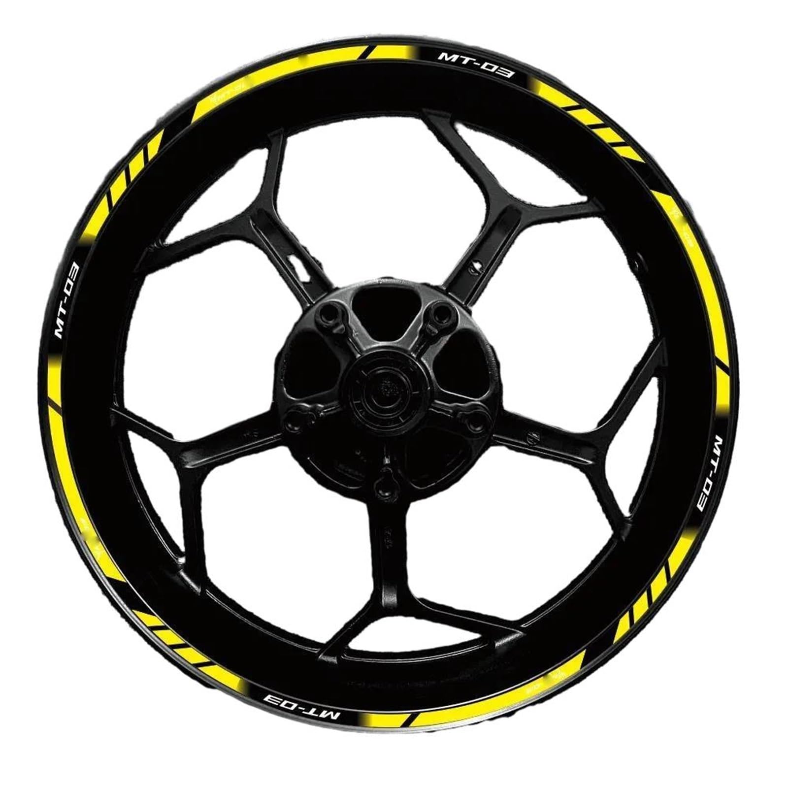 Applique for for MT-03 Mt03 17 Inch Motorcycle Wheel Hub Modified Rim Decal Decoration Waterproof Reflection Sticker(26)