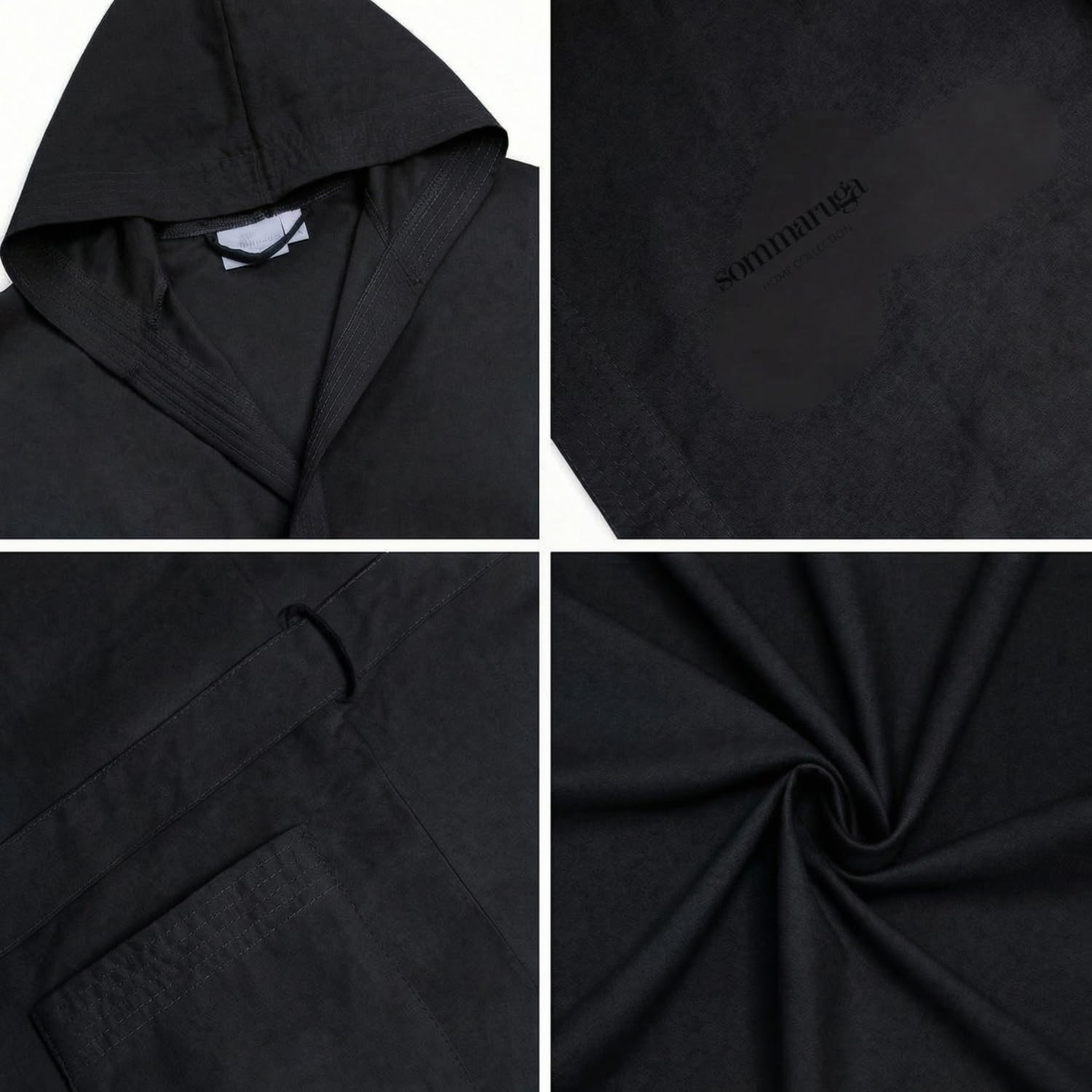 Intimitaly Accappatoio in Microfibra con Cappuccio, Tasche e Cintura, Unisex, Asciugatura Rapida, Traspirante, Disponibile in Vari Colori - 5