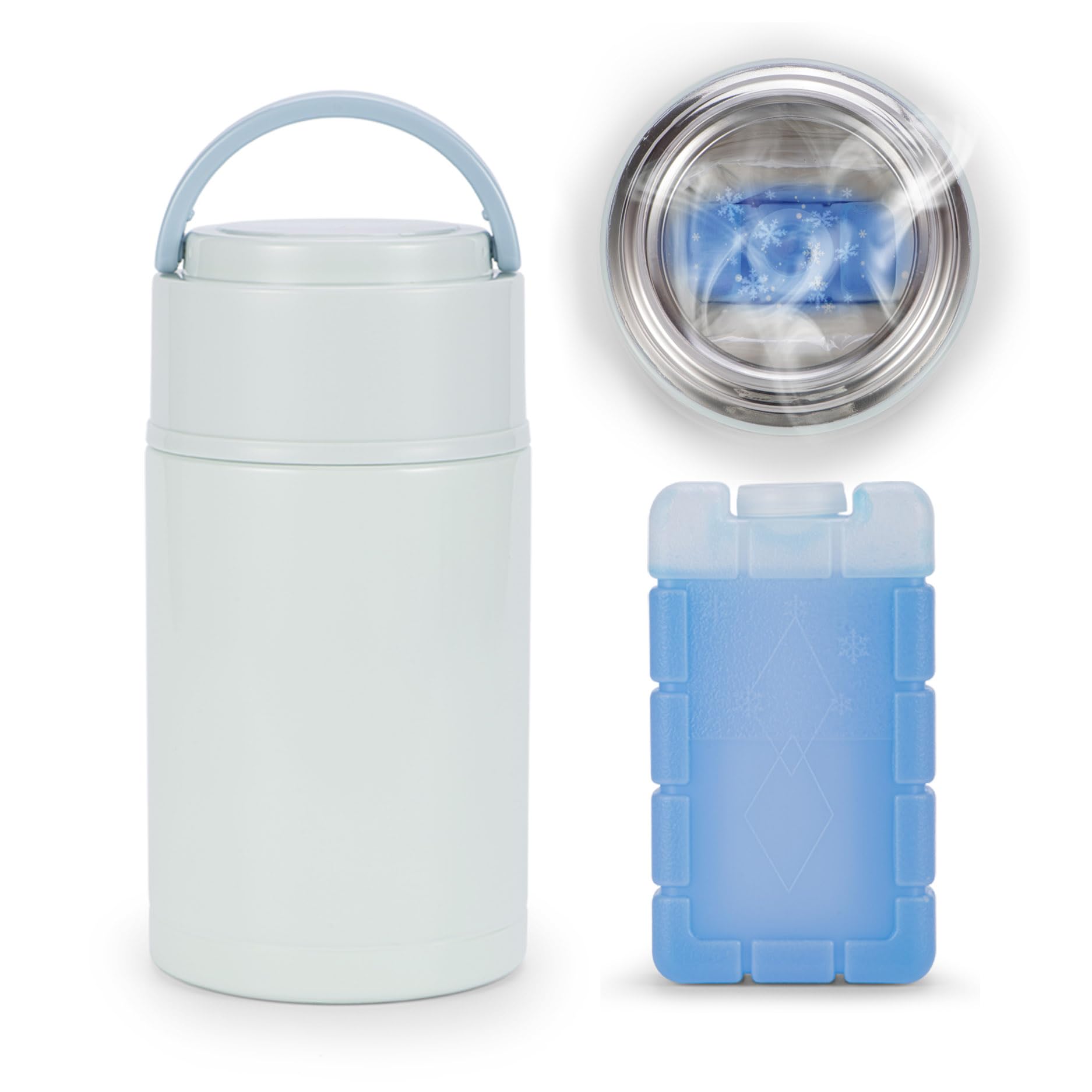 Portable Breast Milk Cooler, Stainless Steel Breastmilk Storage Keeps Breastmilk Cold for up to 24 Hours, Breast Milk Chiller Included Ice Pack for
