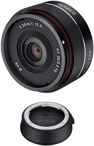 Rokinon - Objetivo ultra compacto para Sony E Mount Lens Station para Sony E (1.378in, f2,8 AF)