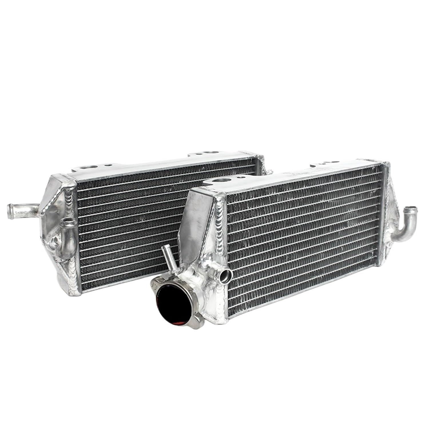 BIKINGBOY Engine Cooling Radiator Compatible with Gas EC 125 00 01 02 03 04 05 06 07 08 09 10 11 12 13 14 15 EC125 Water Cooler Alloy MX(EC 125 07-12)