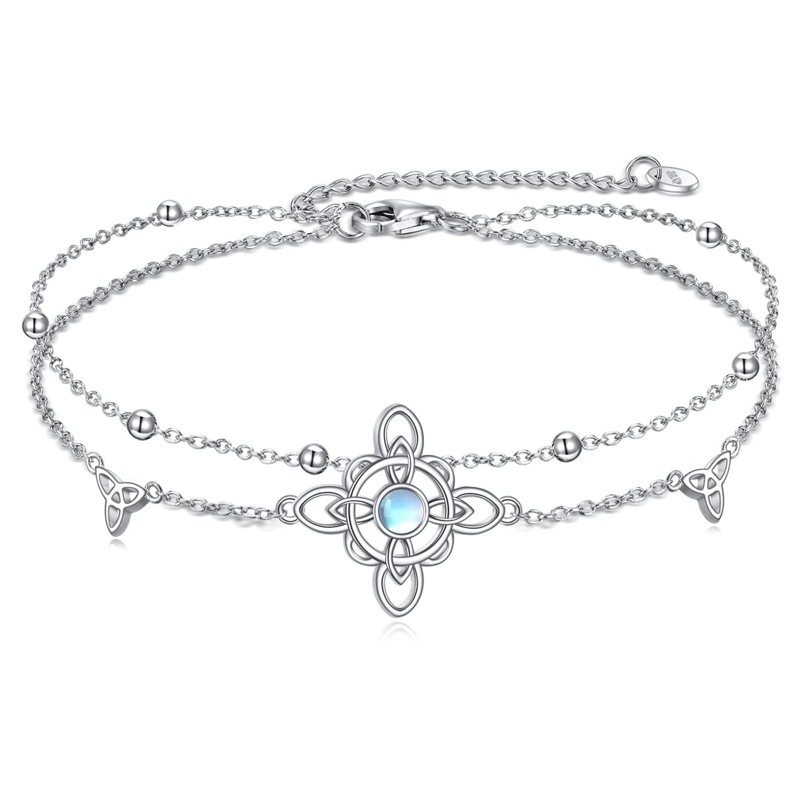 VONALA Braccialetto In Argento Sterling Con Nodo Della Strega, Farfalla E Ciondolo Luna Celtica